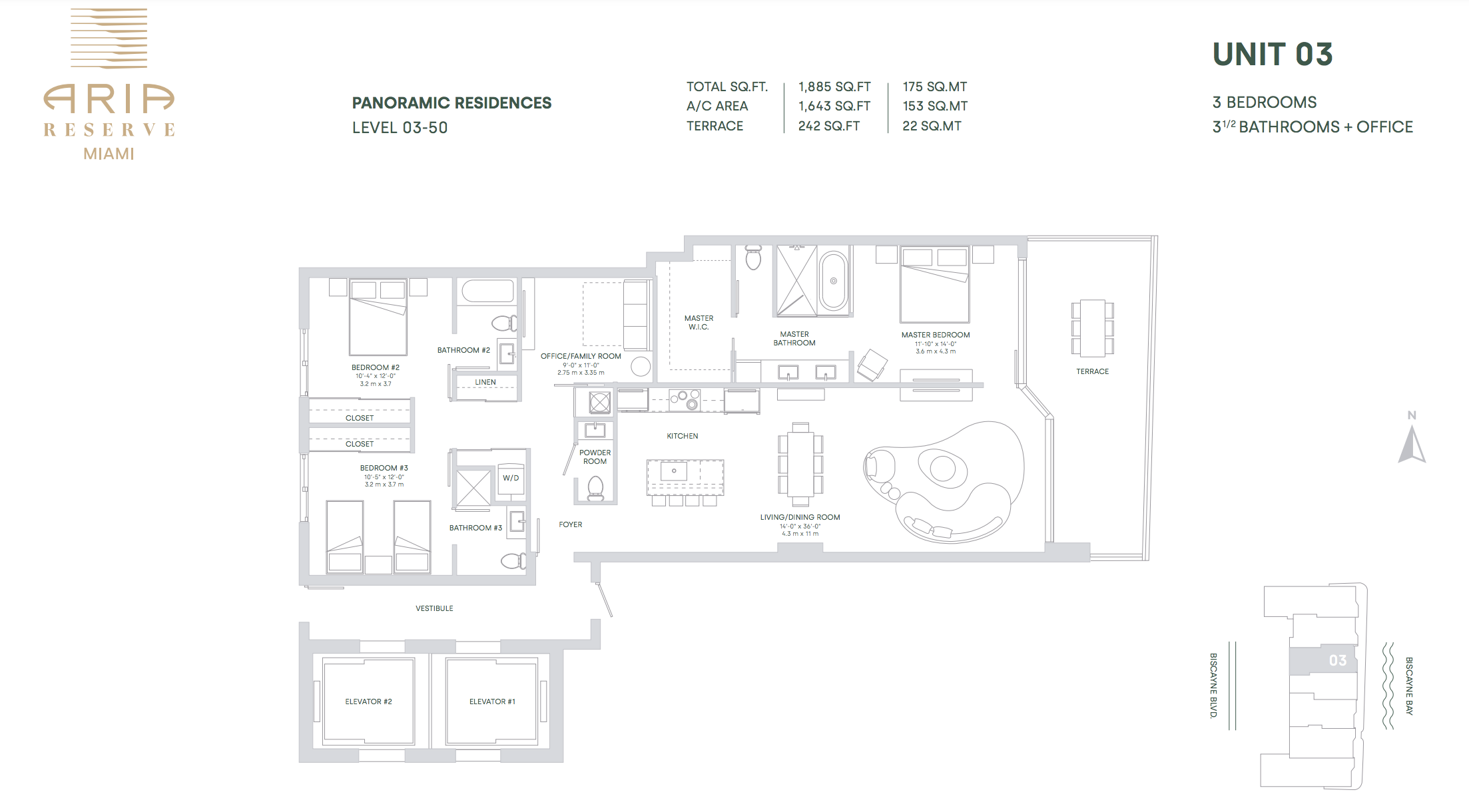 Aria Reserve Line 03 | 3 Bedrooms + Office | 3.5 Bathrooms 