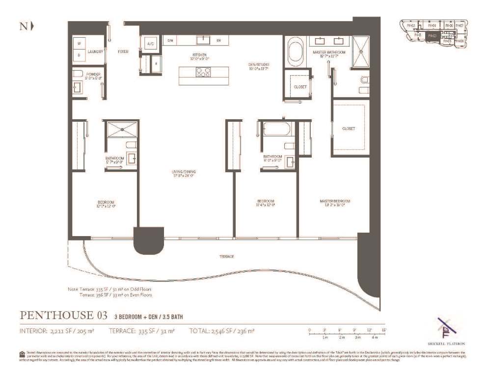 Brickell Flatiron Floorplans