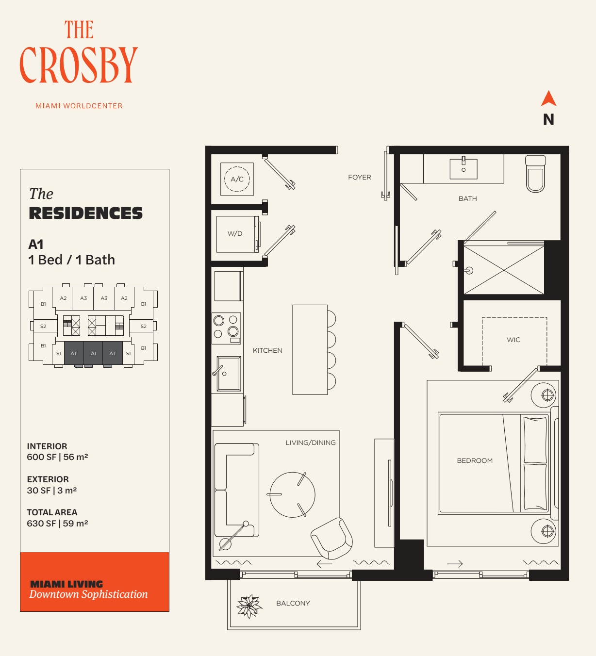 The Crosby Miami Worldcenter Residence A1