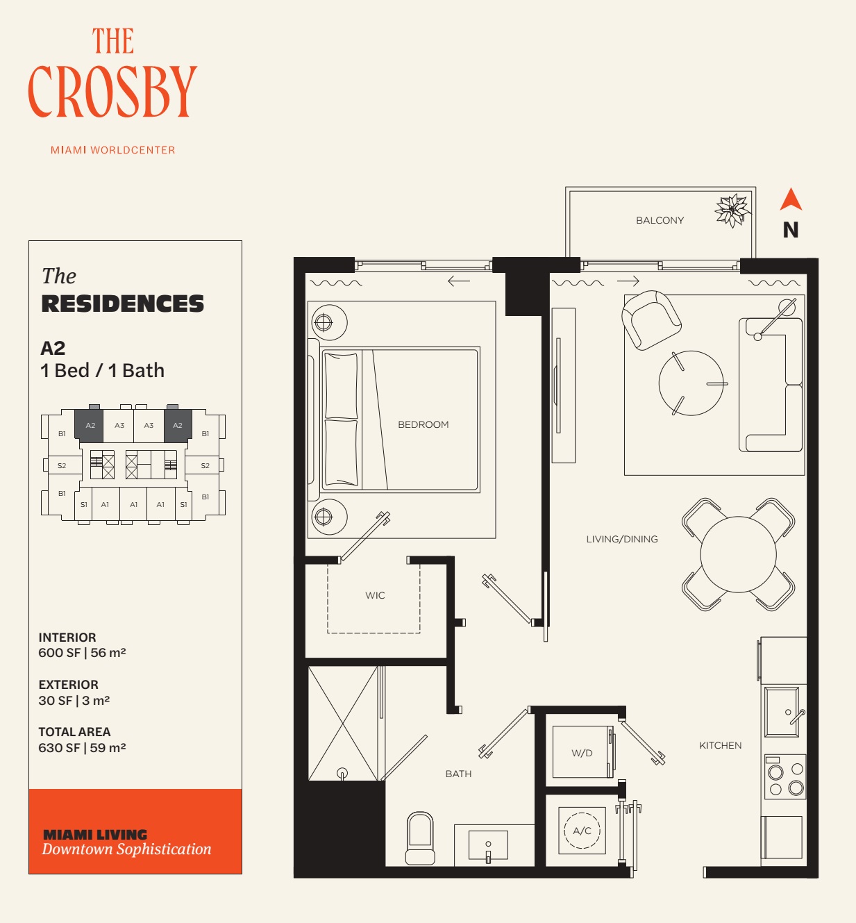 The Crosby Miami Worldcenter Residence A2