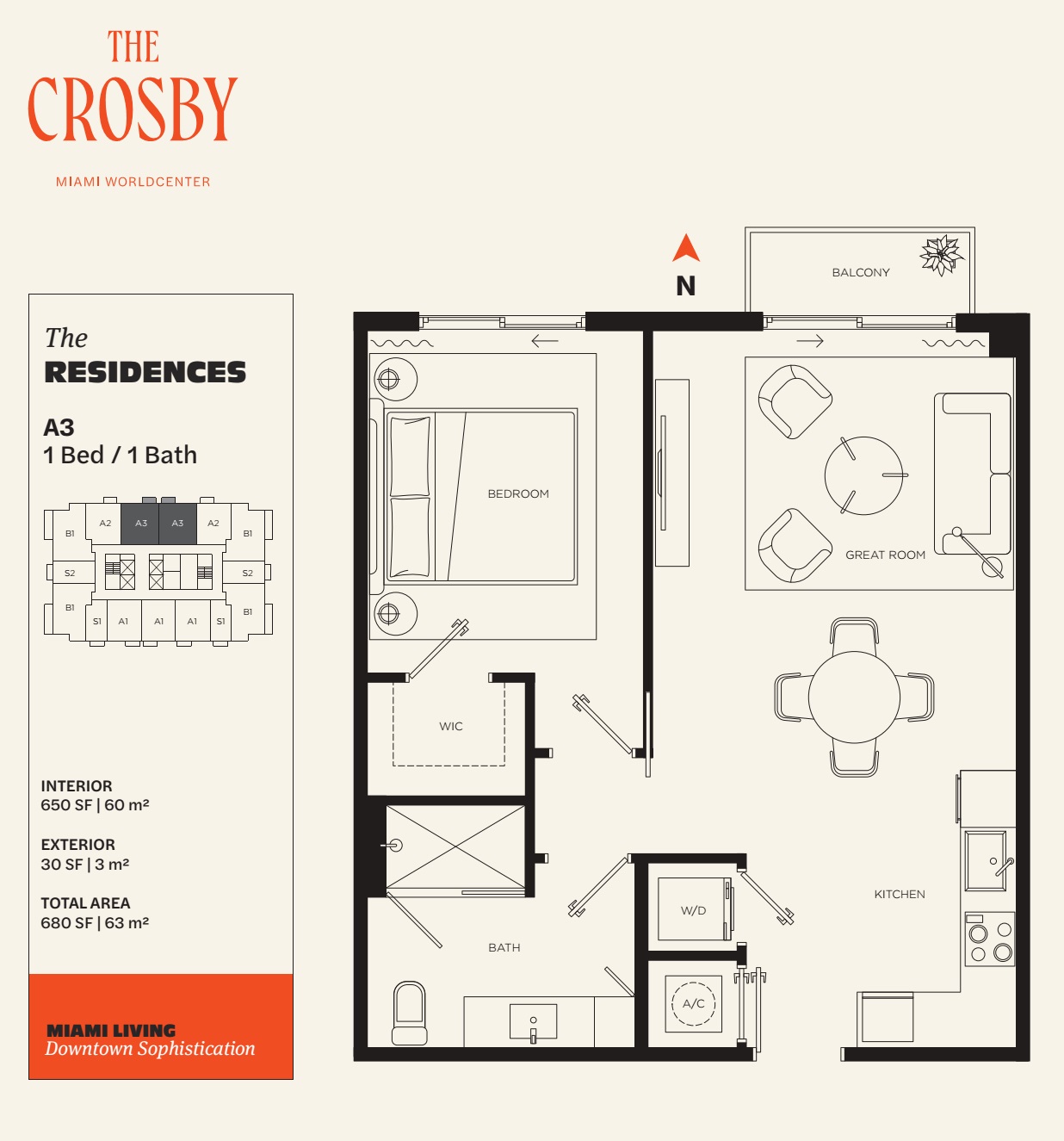 The Crosby Miami Worldcenter Residence A3