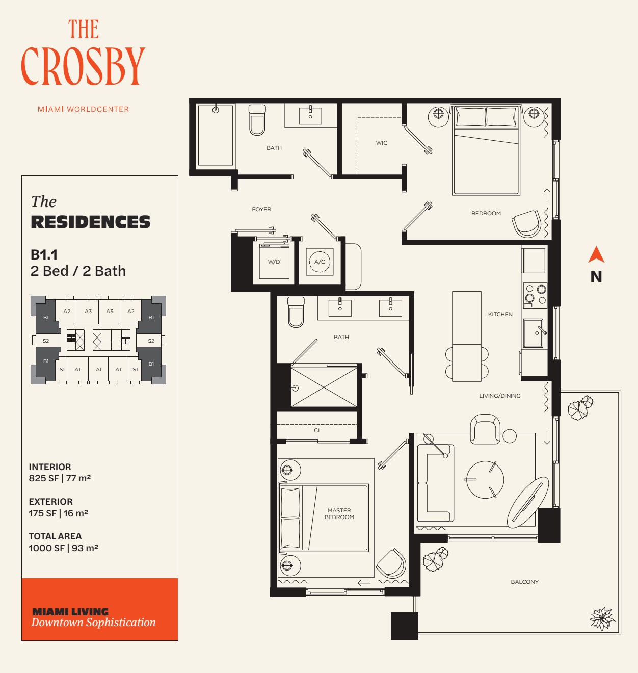The Crosby Miami Worldcenter Residence B1.1