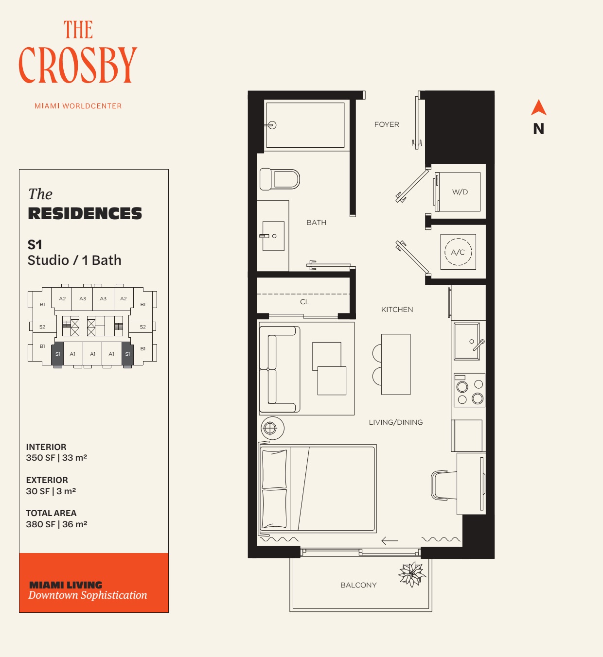 The Crosby Miami Worldcenter Residence S1