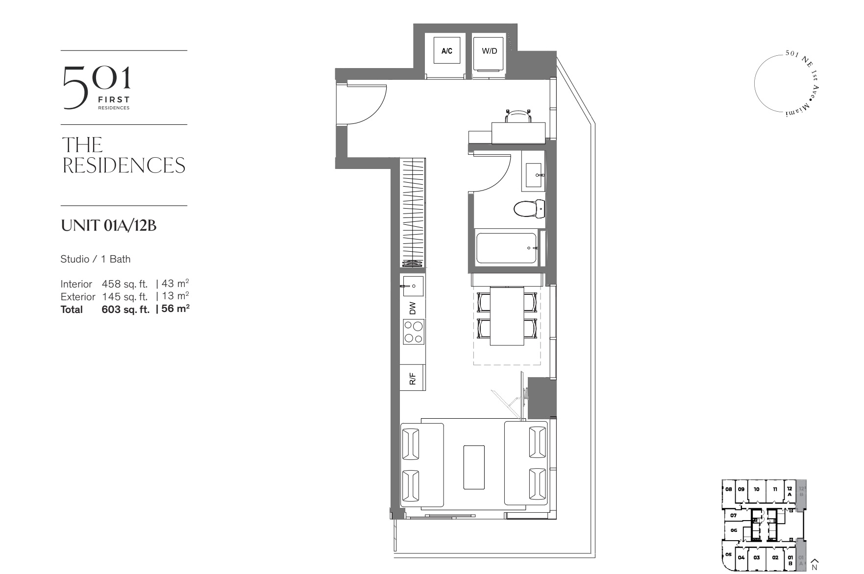 501 FIRST Residences Unit 01A 12B