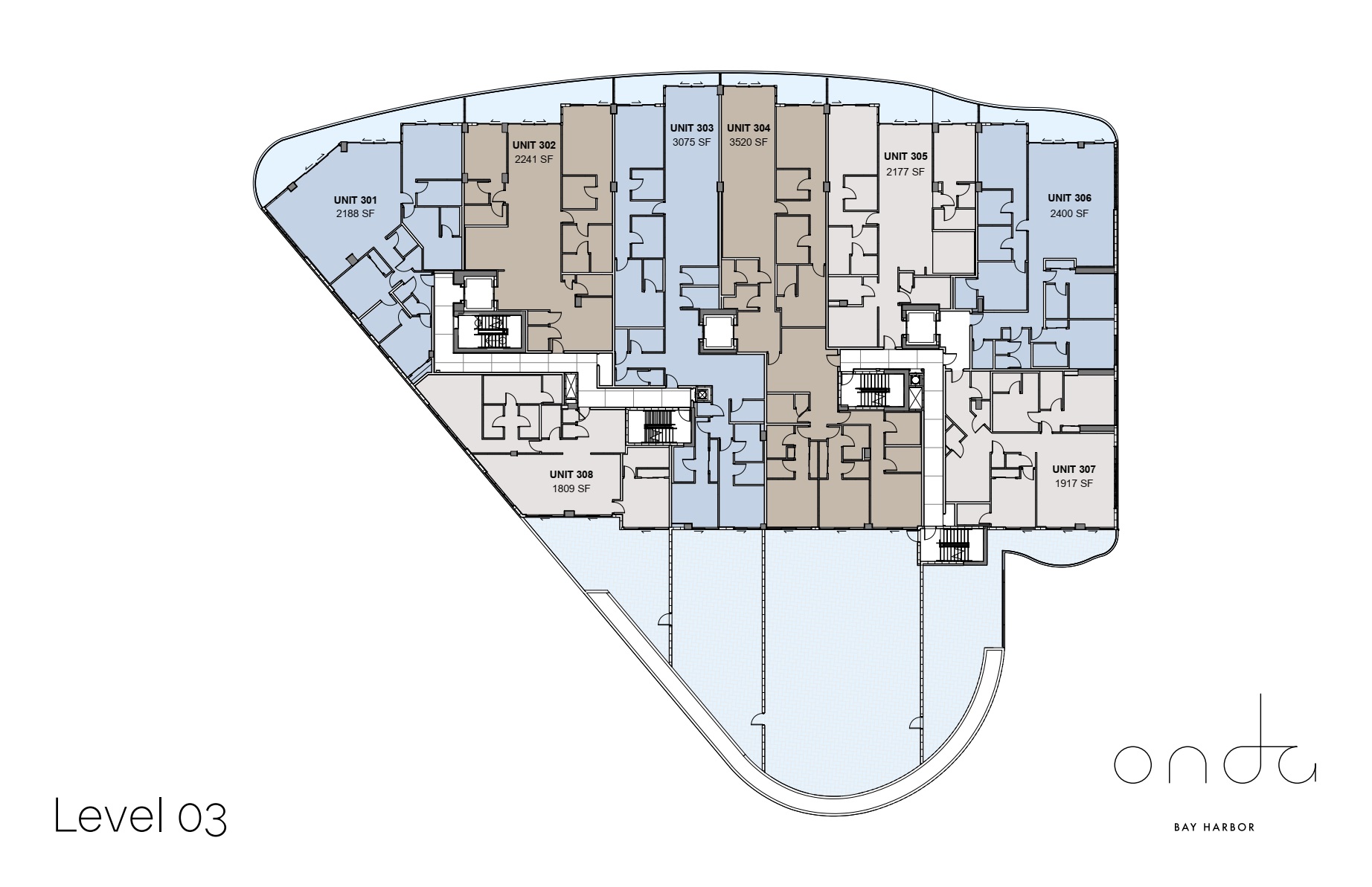Onda Residences Key Plan Level 03