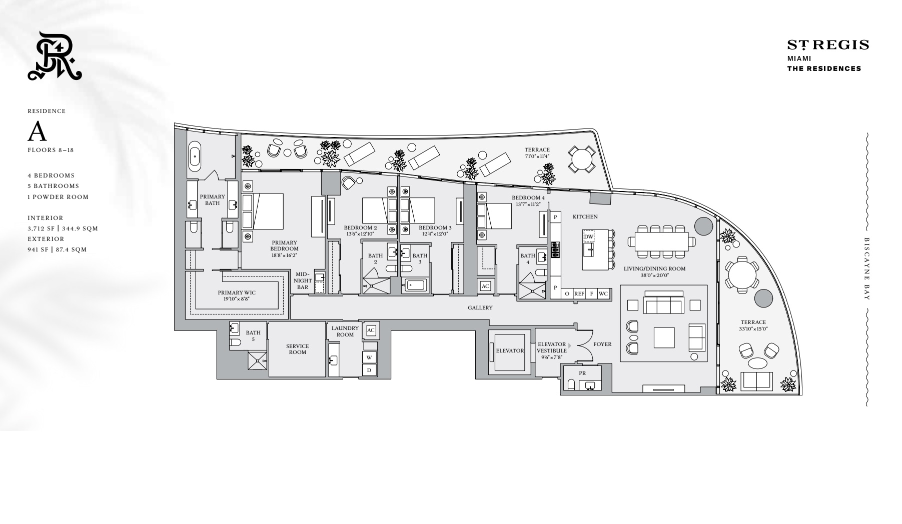 St. Regis Miami Residence A (Floors 8-18)