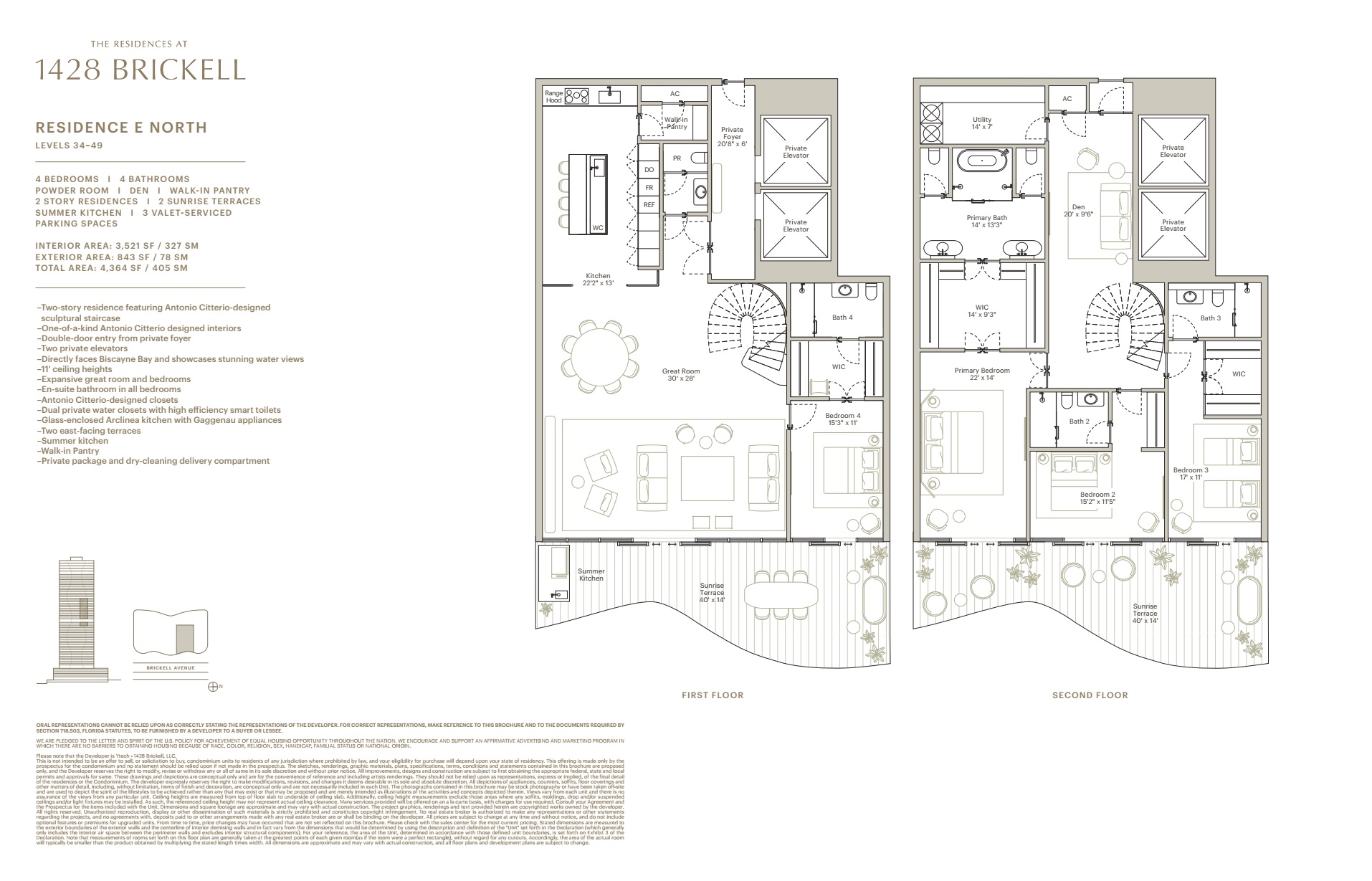 1428 Brickell Floorplan E North