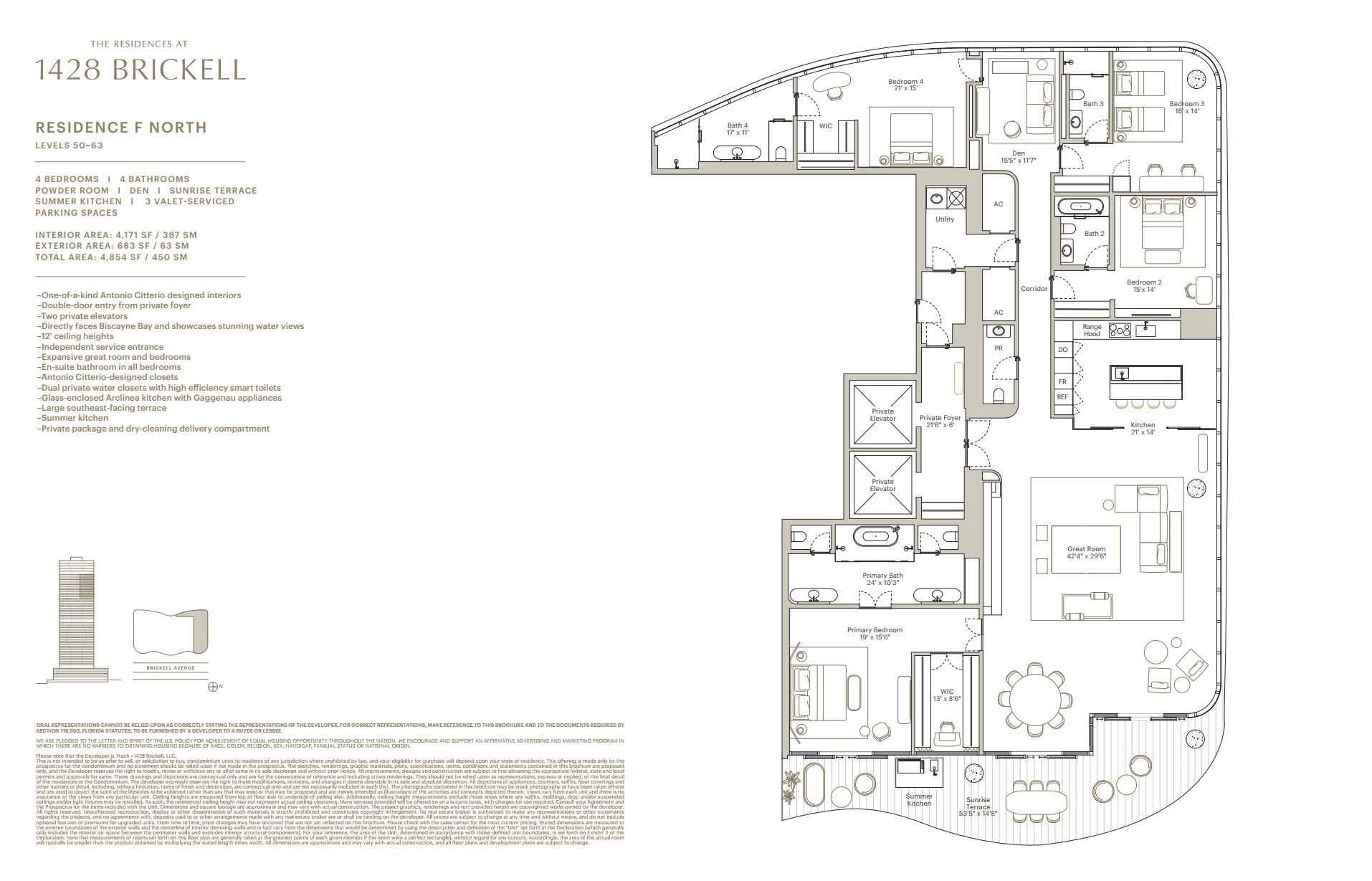1428 Brickell Floorplan F North