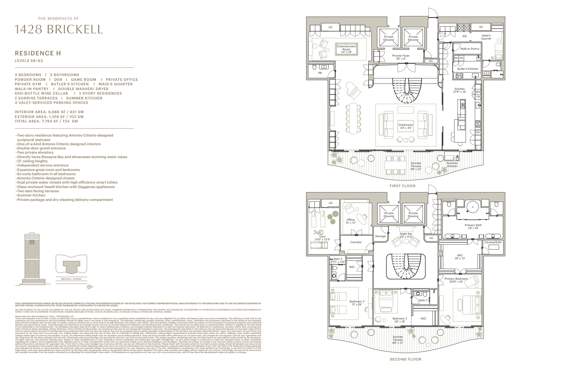 1428 Brickell Floorplan H