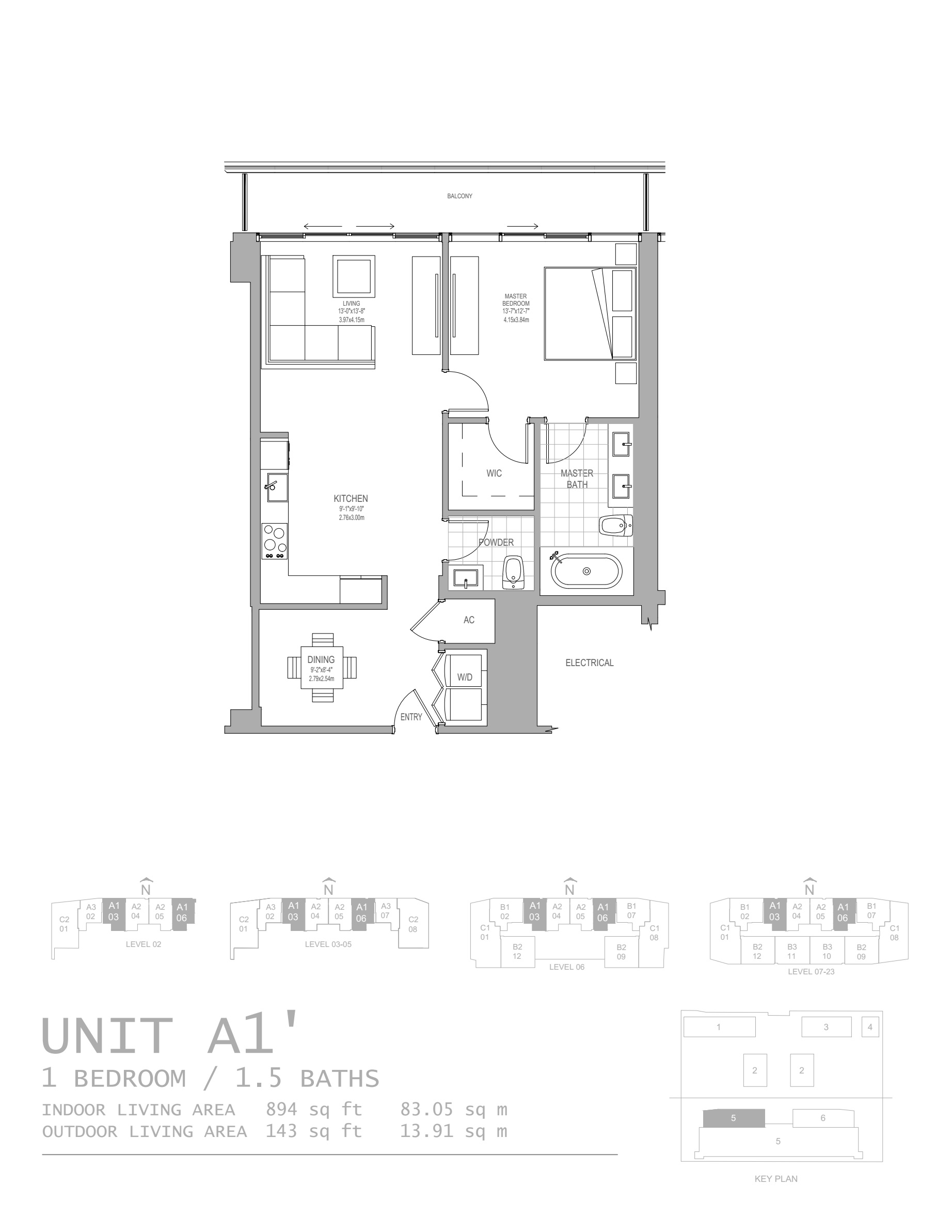Oasis Hallandale_floorplan_Unit A1-2