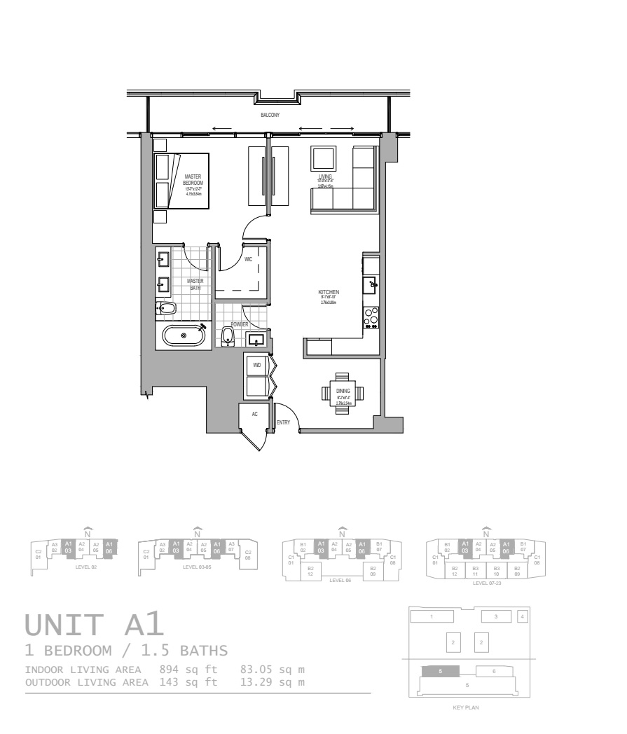 Oasis Hallandale_floorplan_Unit A1