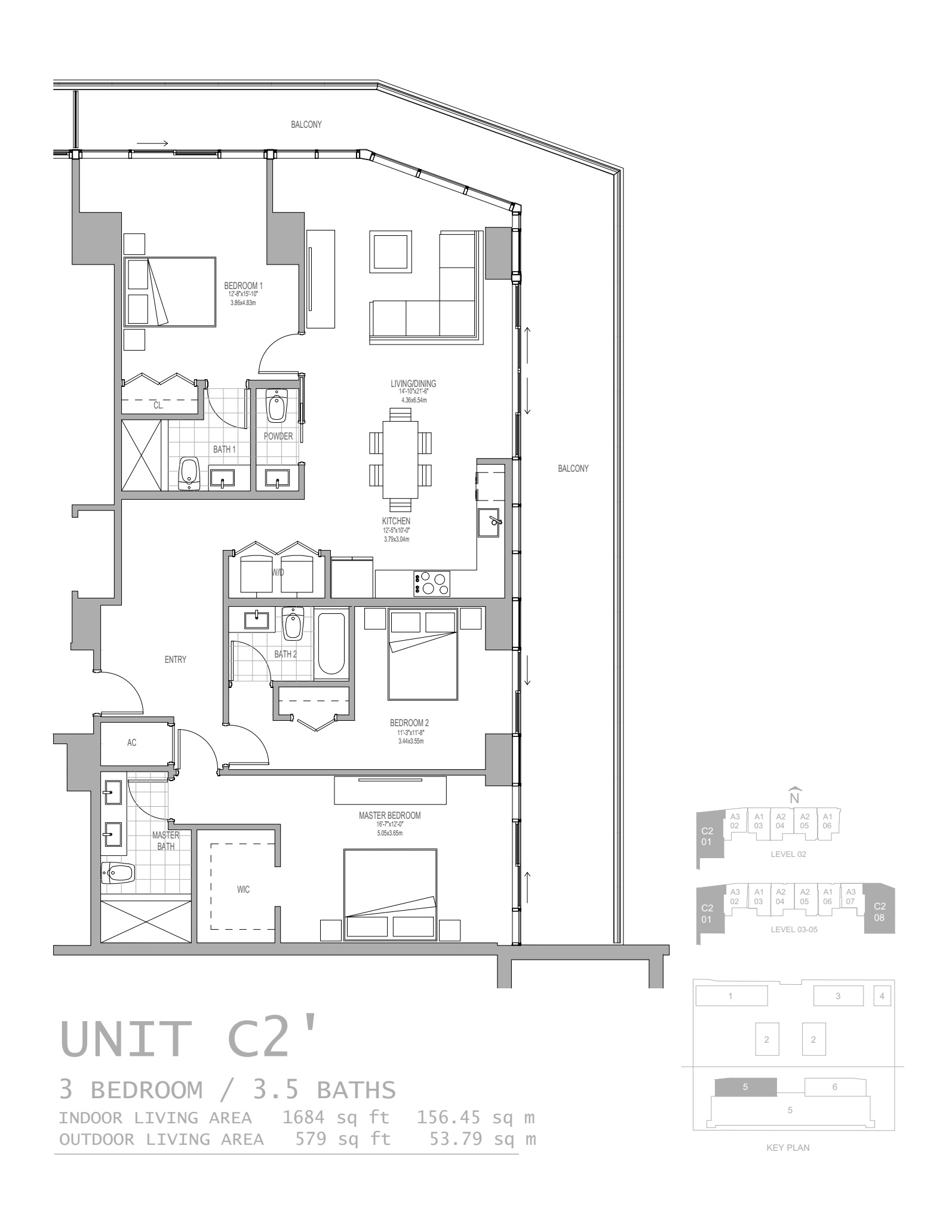 Oasis Hallandale_floorplan_Unit C2-2