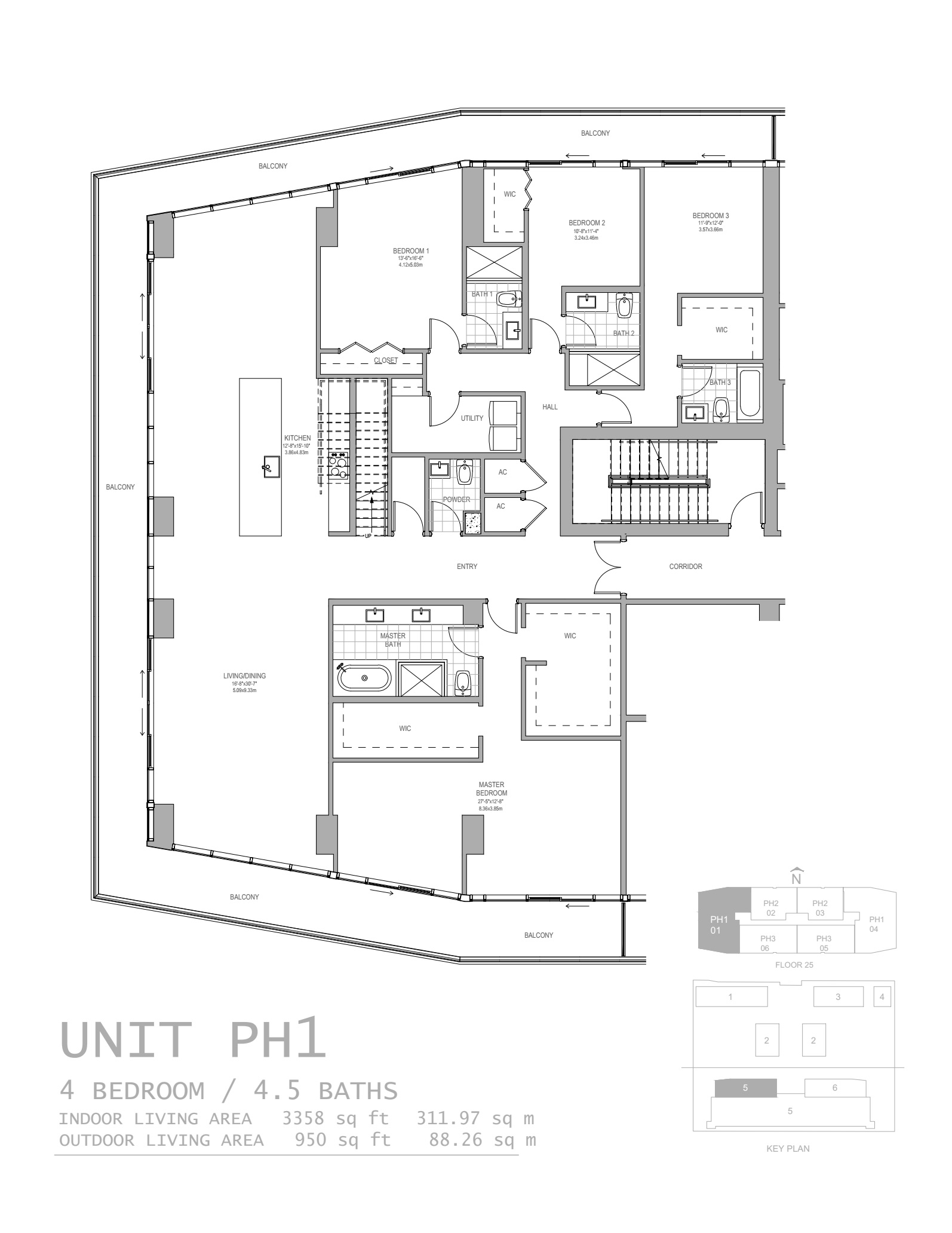 Oasis Hallandale_floorplan_Unit PH1