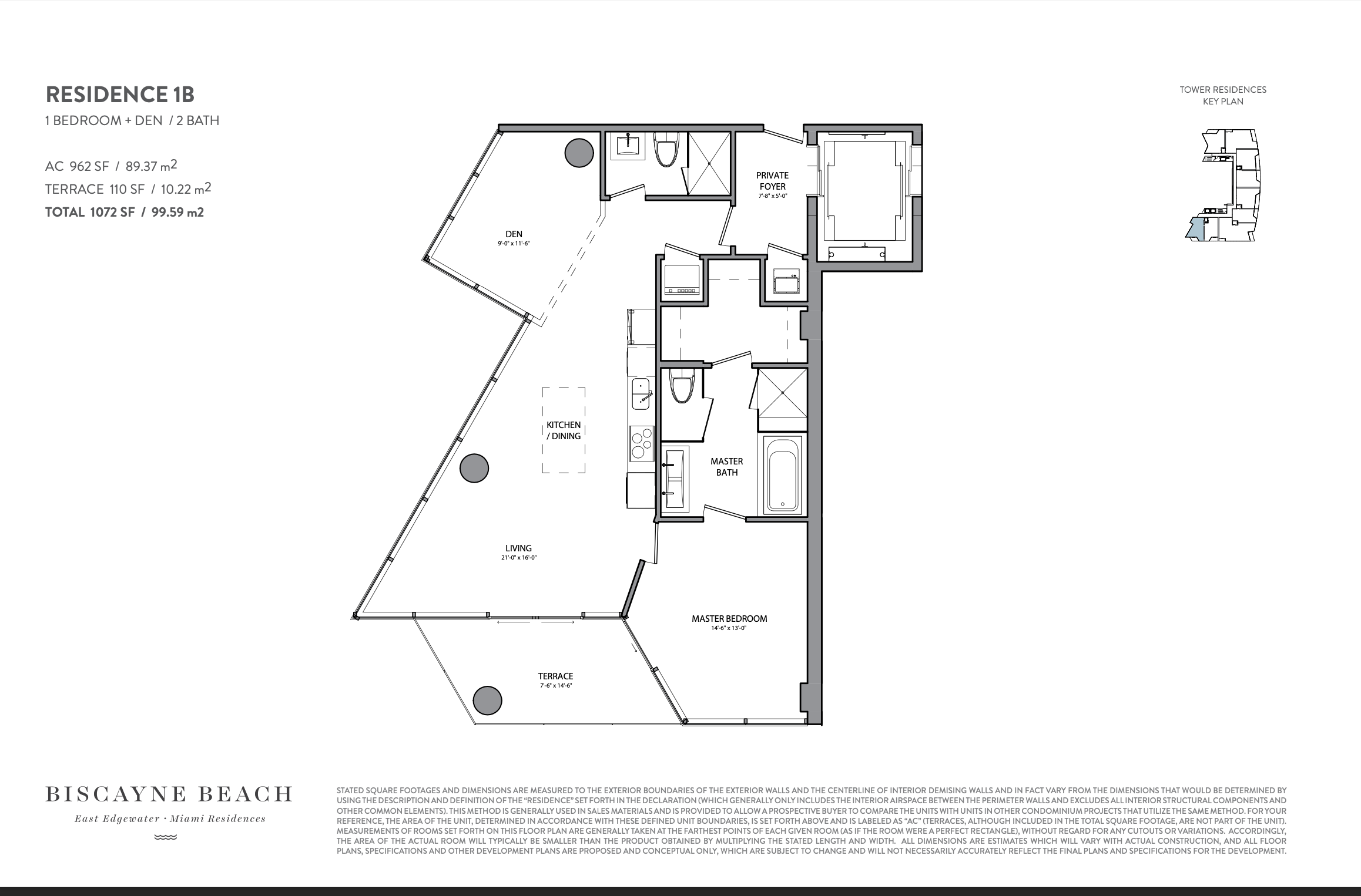 Residence 1B Biscayne Beach 