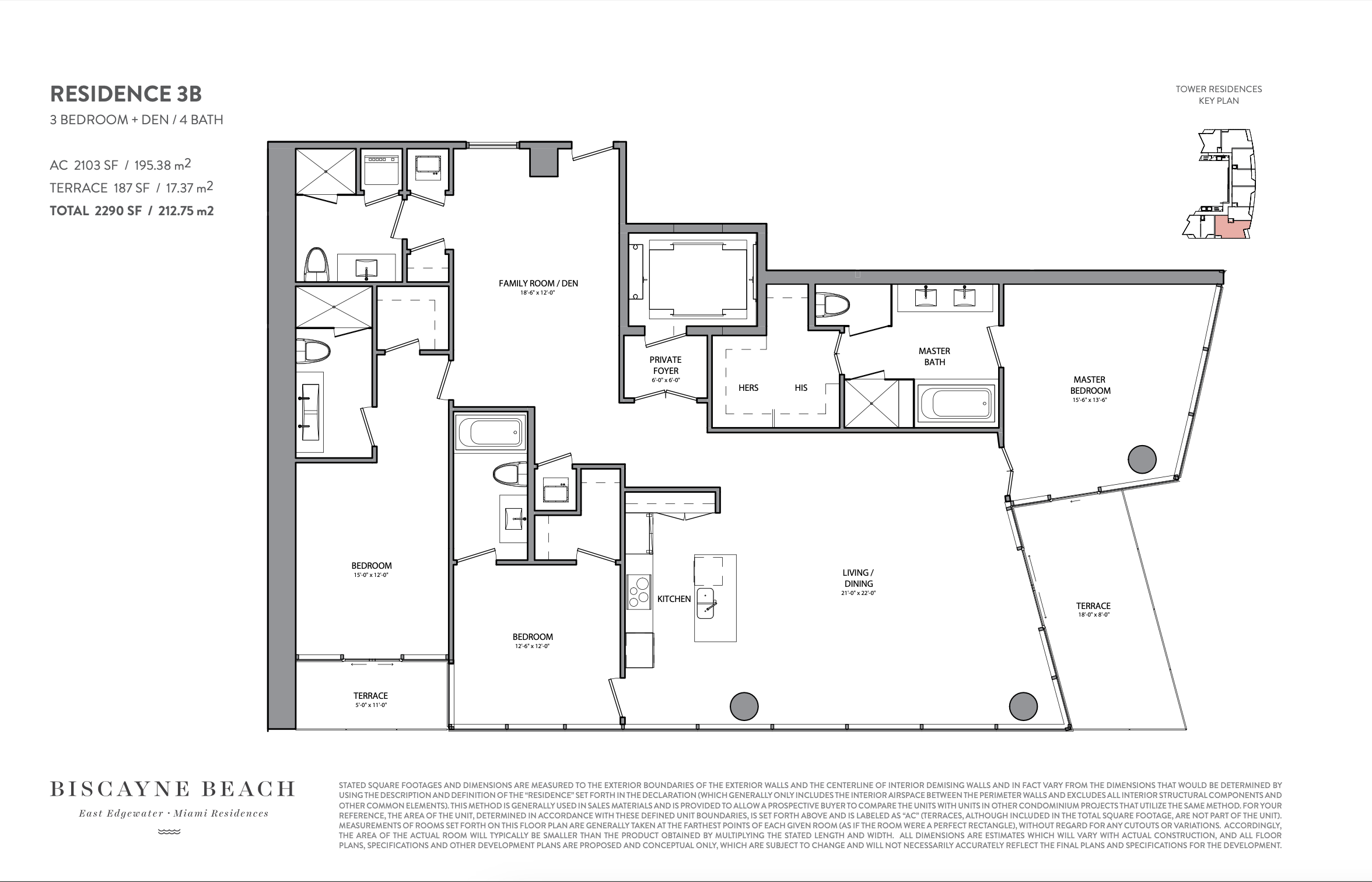 Residence 3B Biscayne Beach 