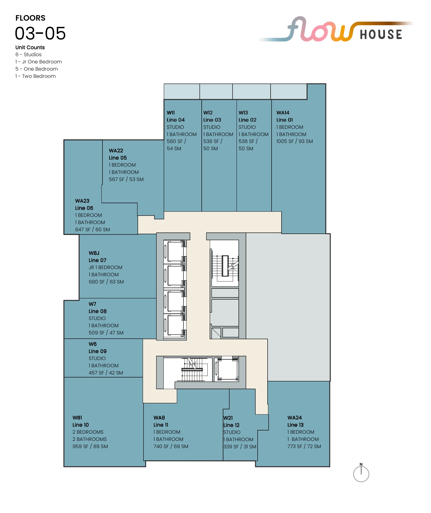 Residential Key Plans_Floors 03-05
