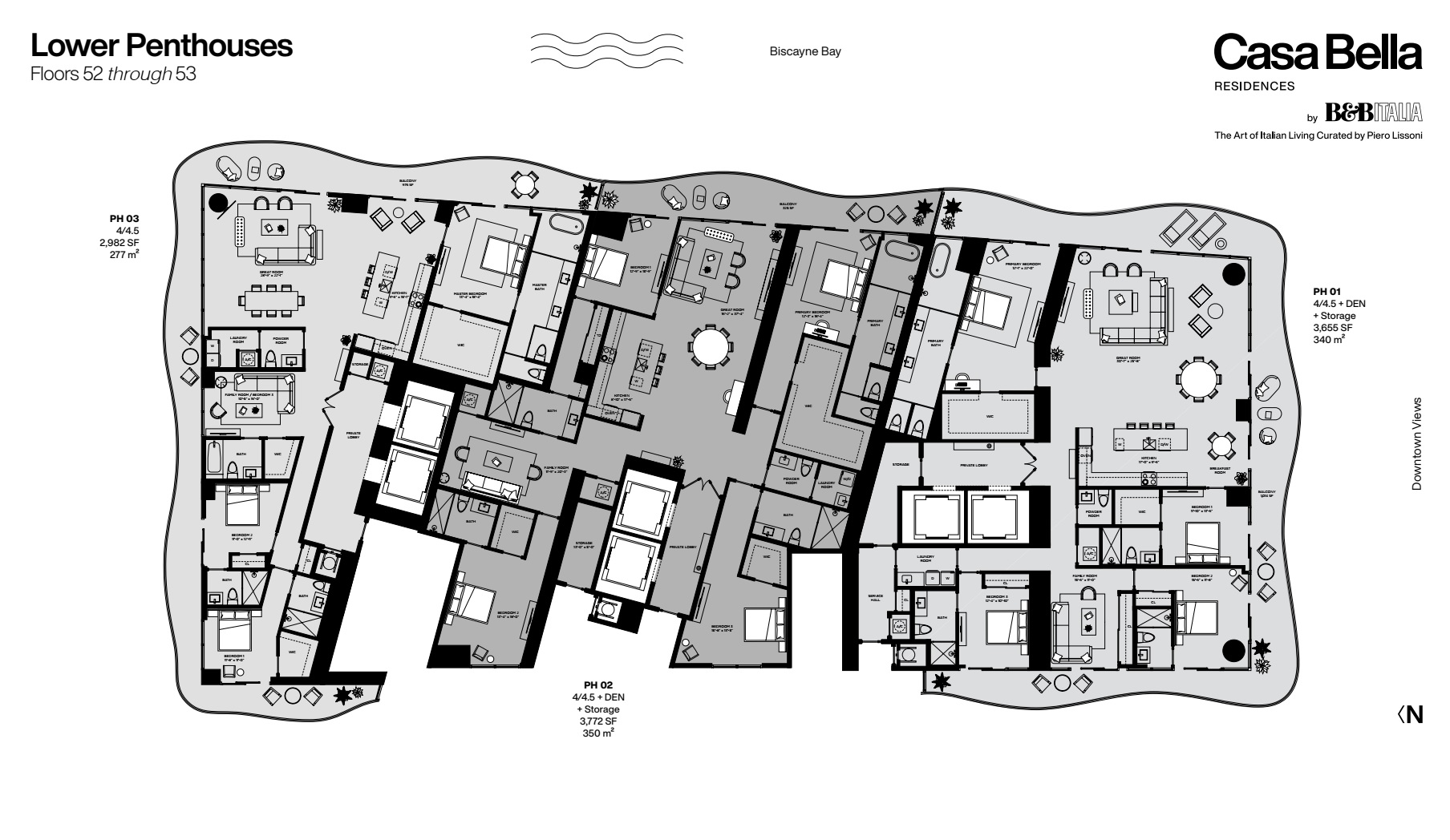 Lower Penthouses Floors 52-53