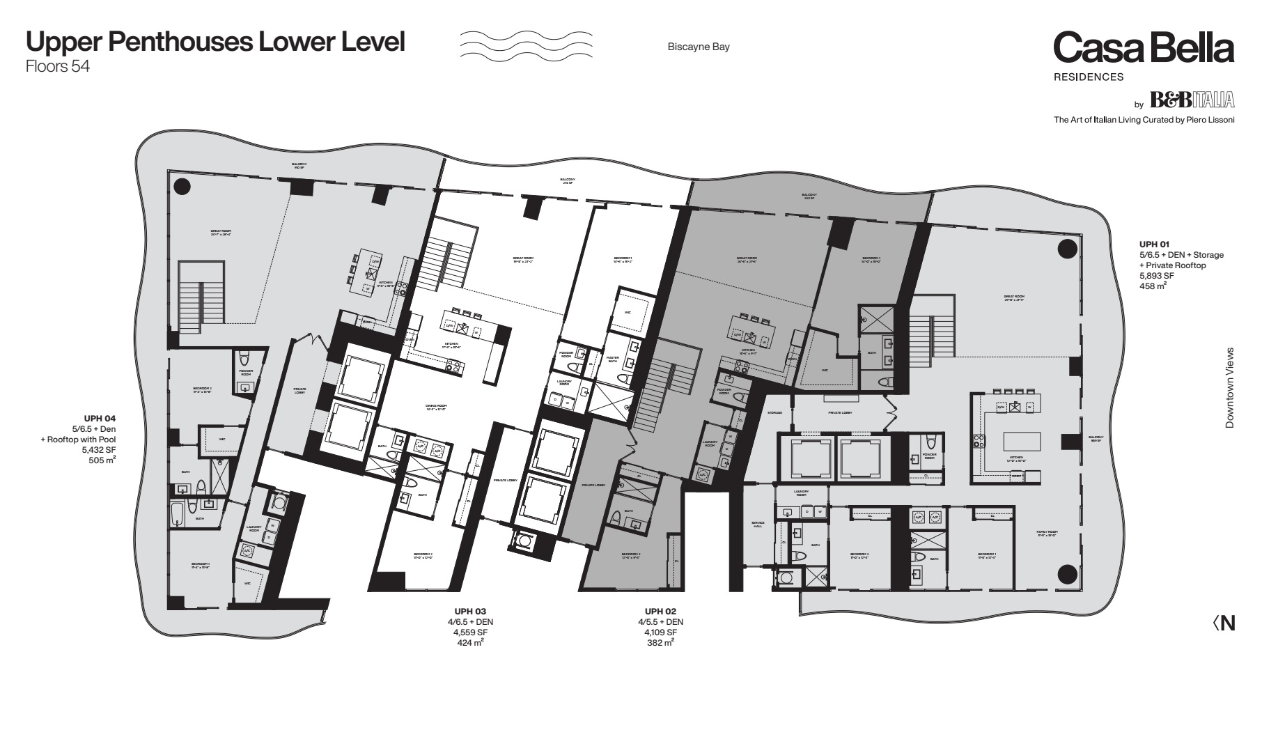 Upper Penthouses Lower Level Floor 56