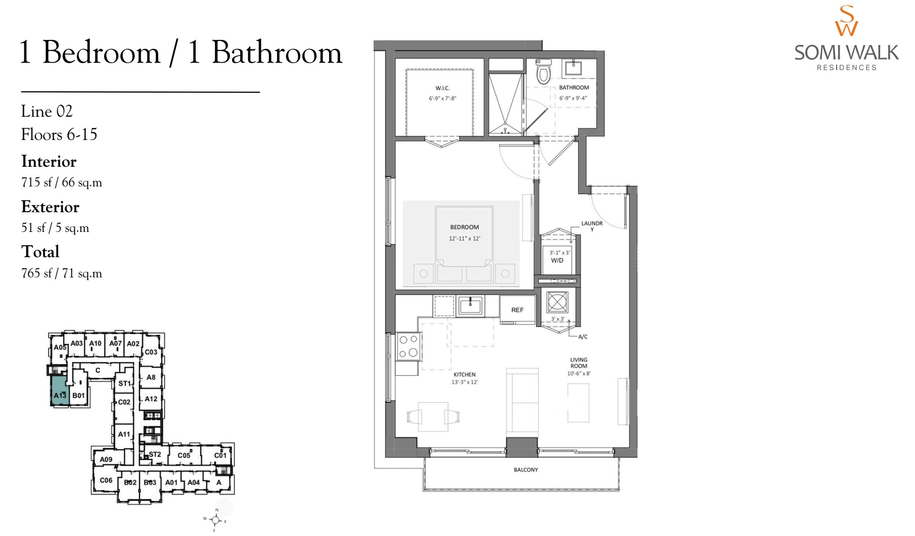 LINE 02 FLOORS 6-15 - A13