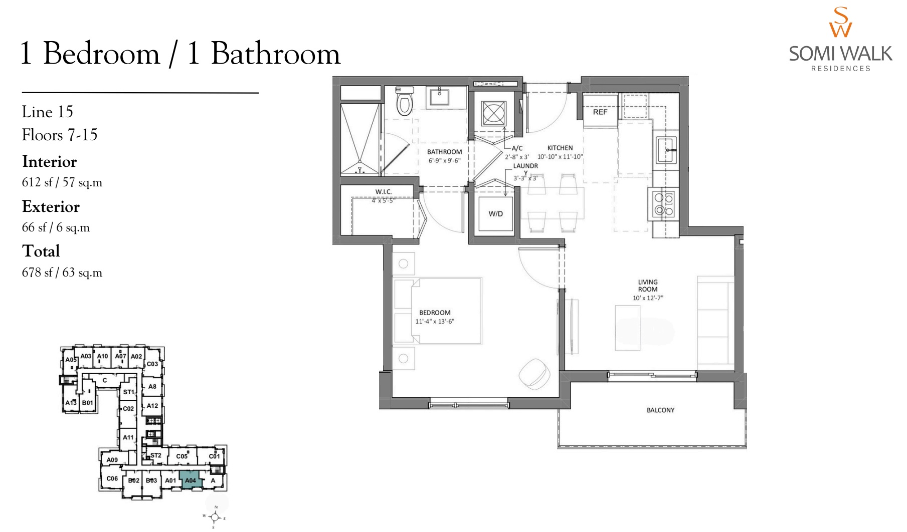 LINE 15 FLOORS 7-15 - A04