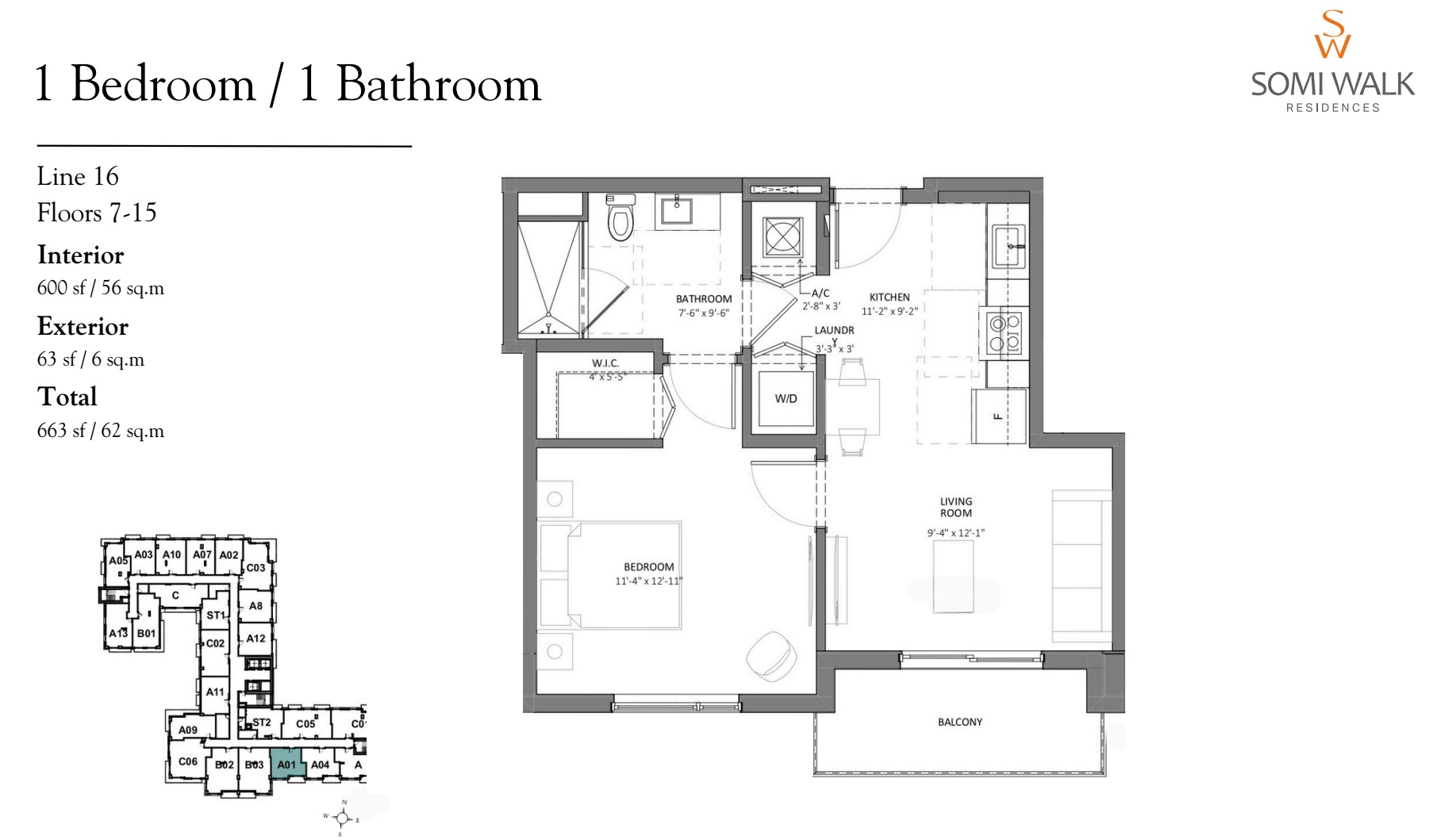 LINE 16 FLOORS 7-15 - A01