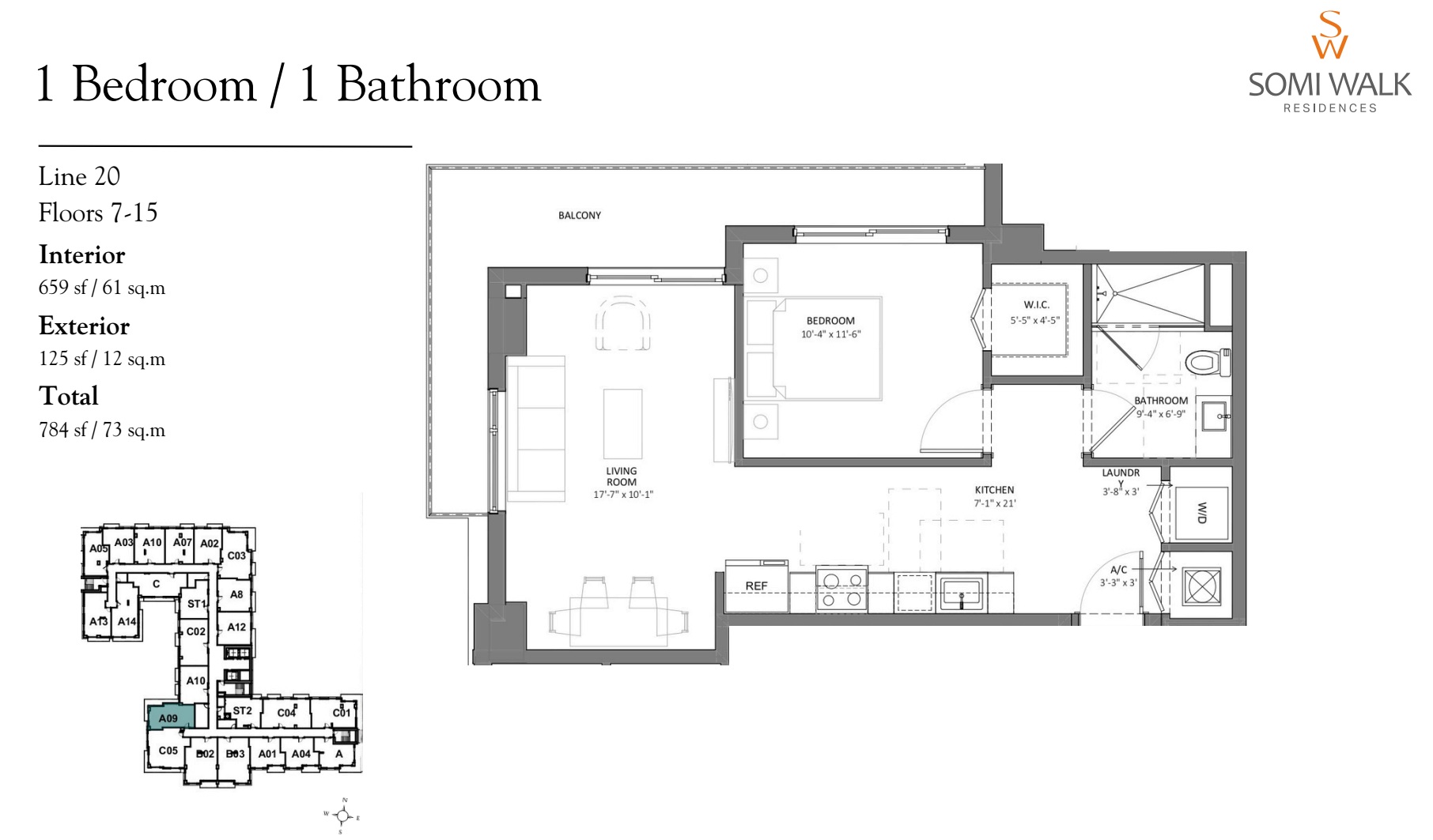 LINE 20 FLOORS 7-15 - A09