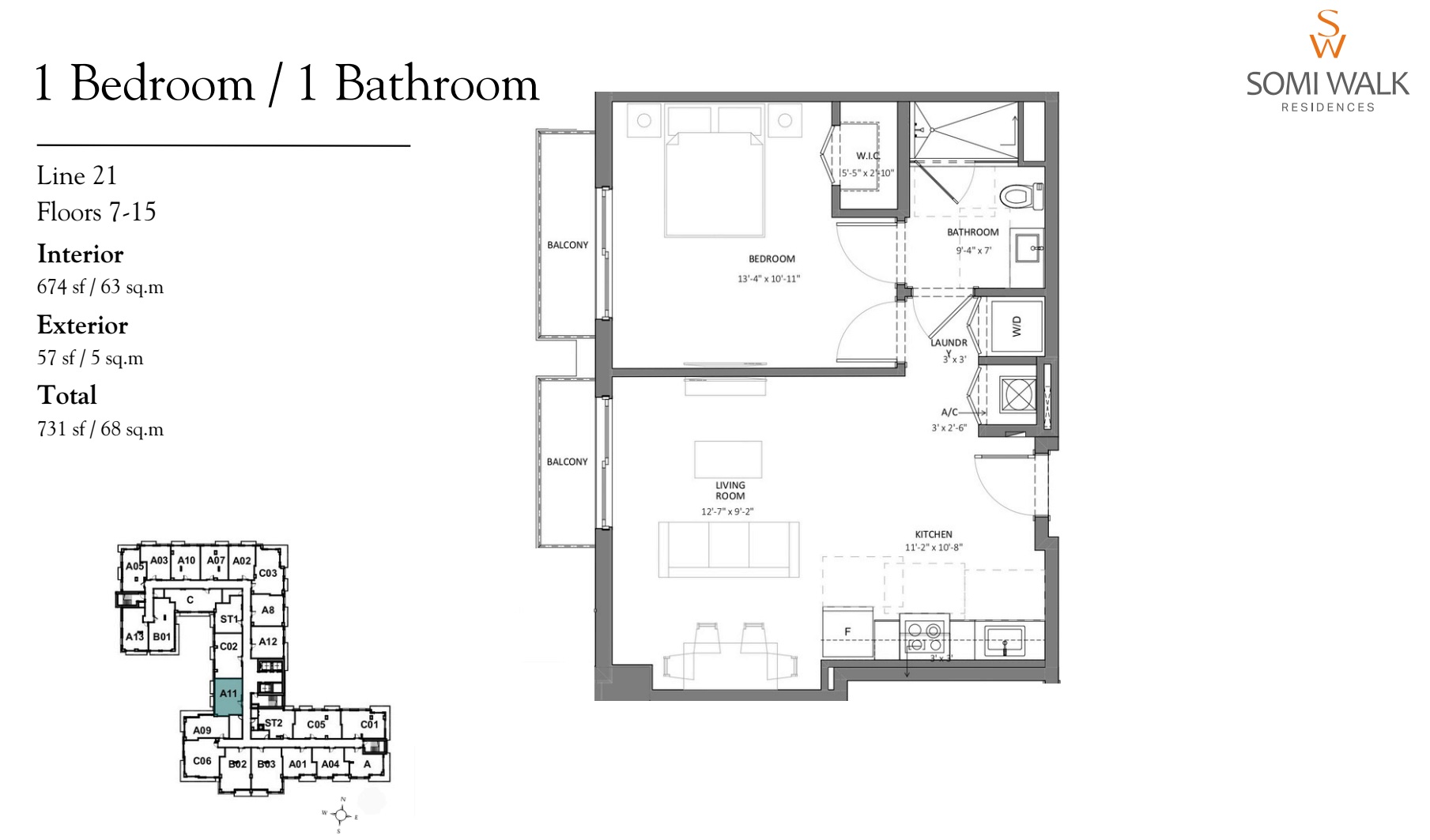 LINE 21 FLOORS 7-15 - A11