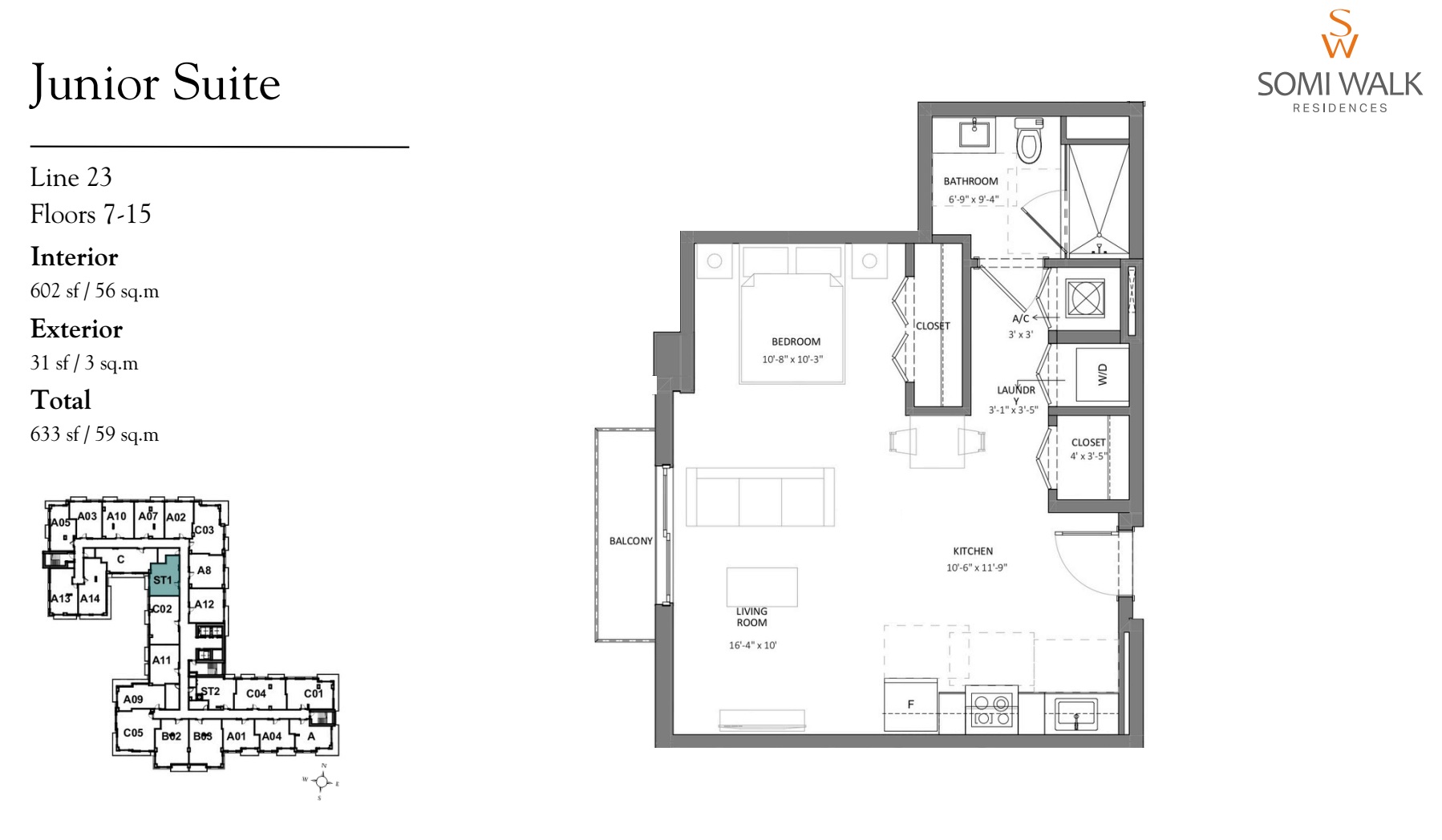 LINE 23 FLOORS 7-15 - ST1