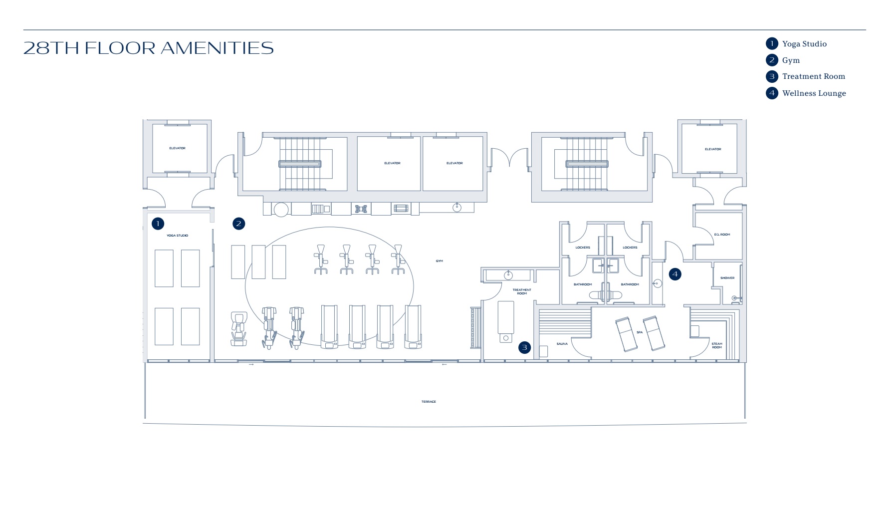 28th floor amenities