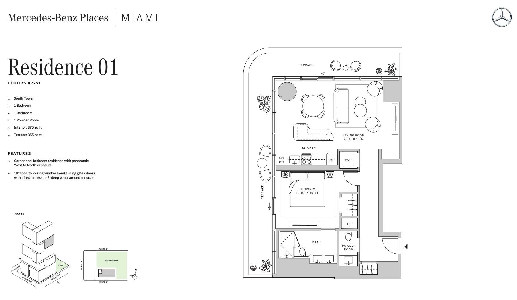 1BD - Residence 01 - Level 42-51 - S-T1