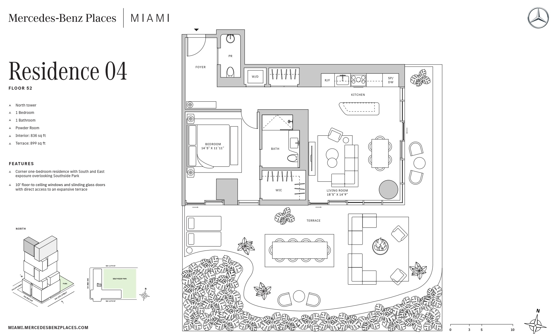 1BD - Residence 04 - Level 52 - N-T2
