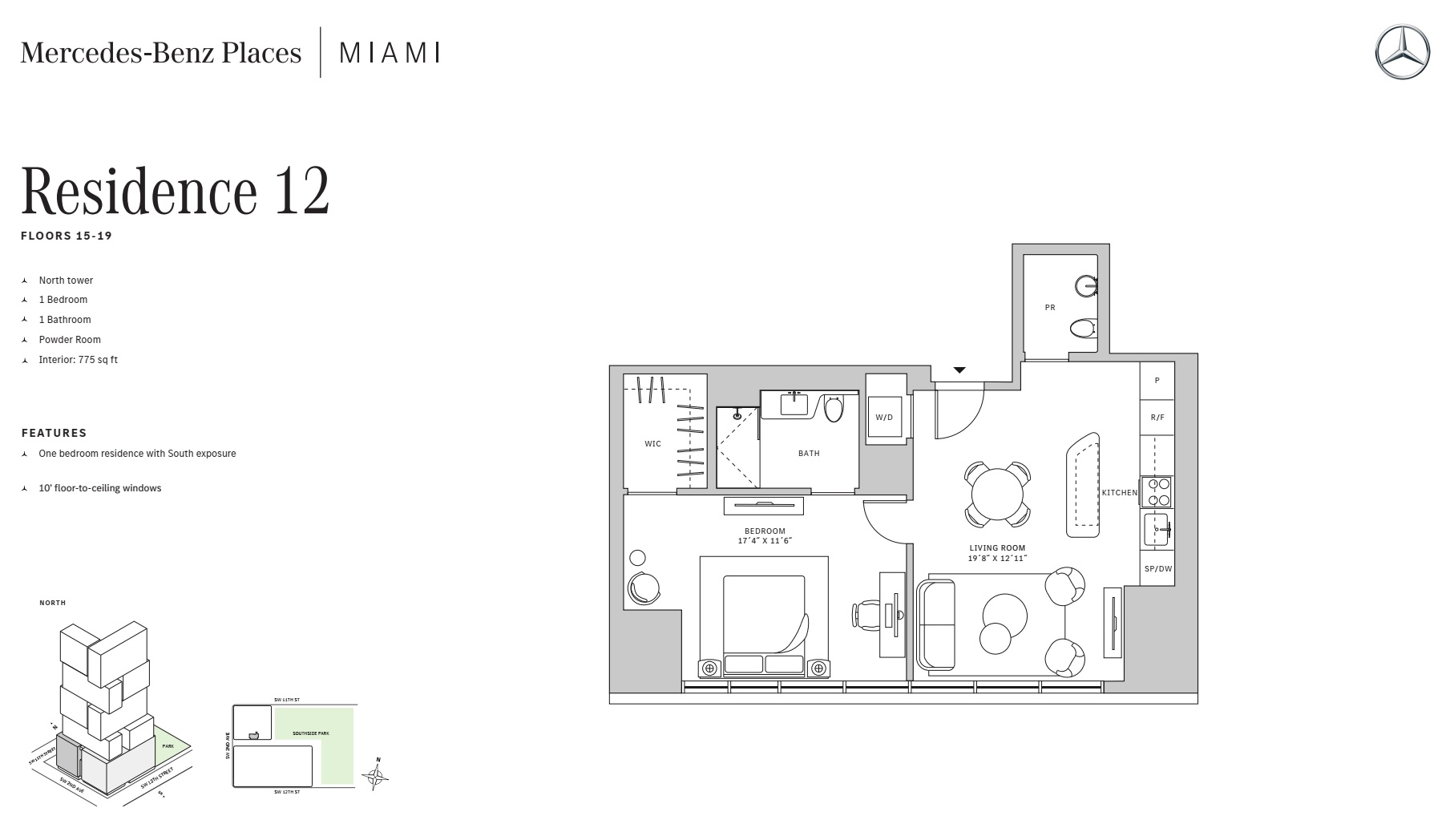 1BD - Residence 12 - Level 15-19 - N-T2