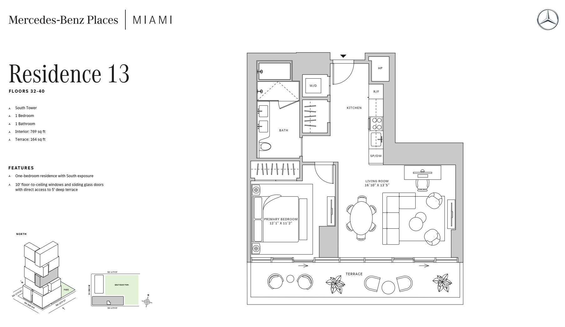 1BD - Residence 13 - Level 32-40 - S-T1