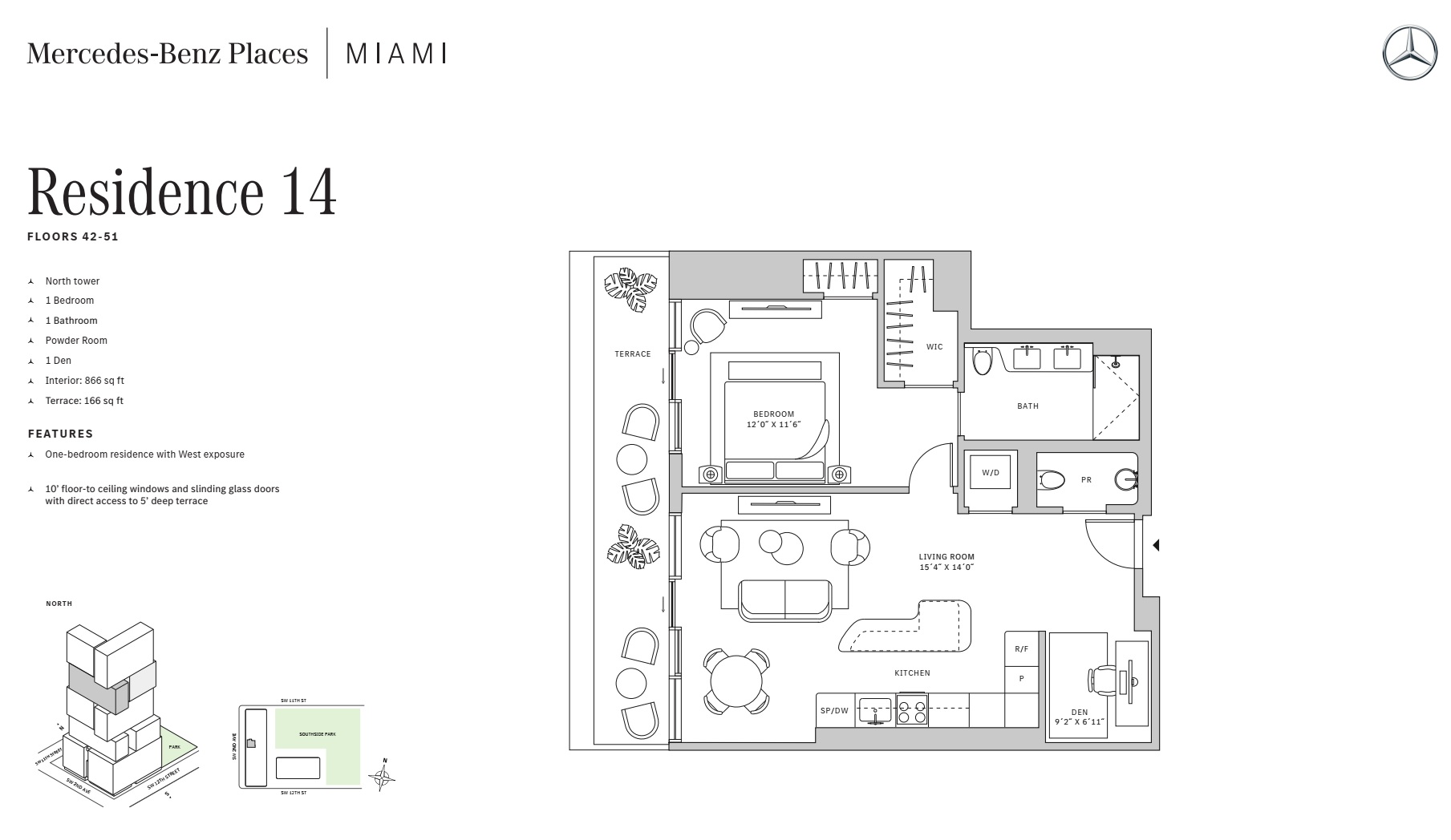 1BD - Residence 14 - Level 42-51 - N-T2