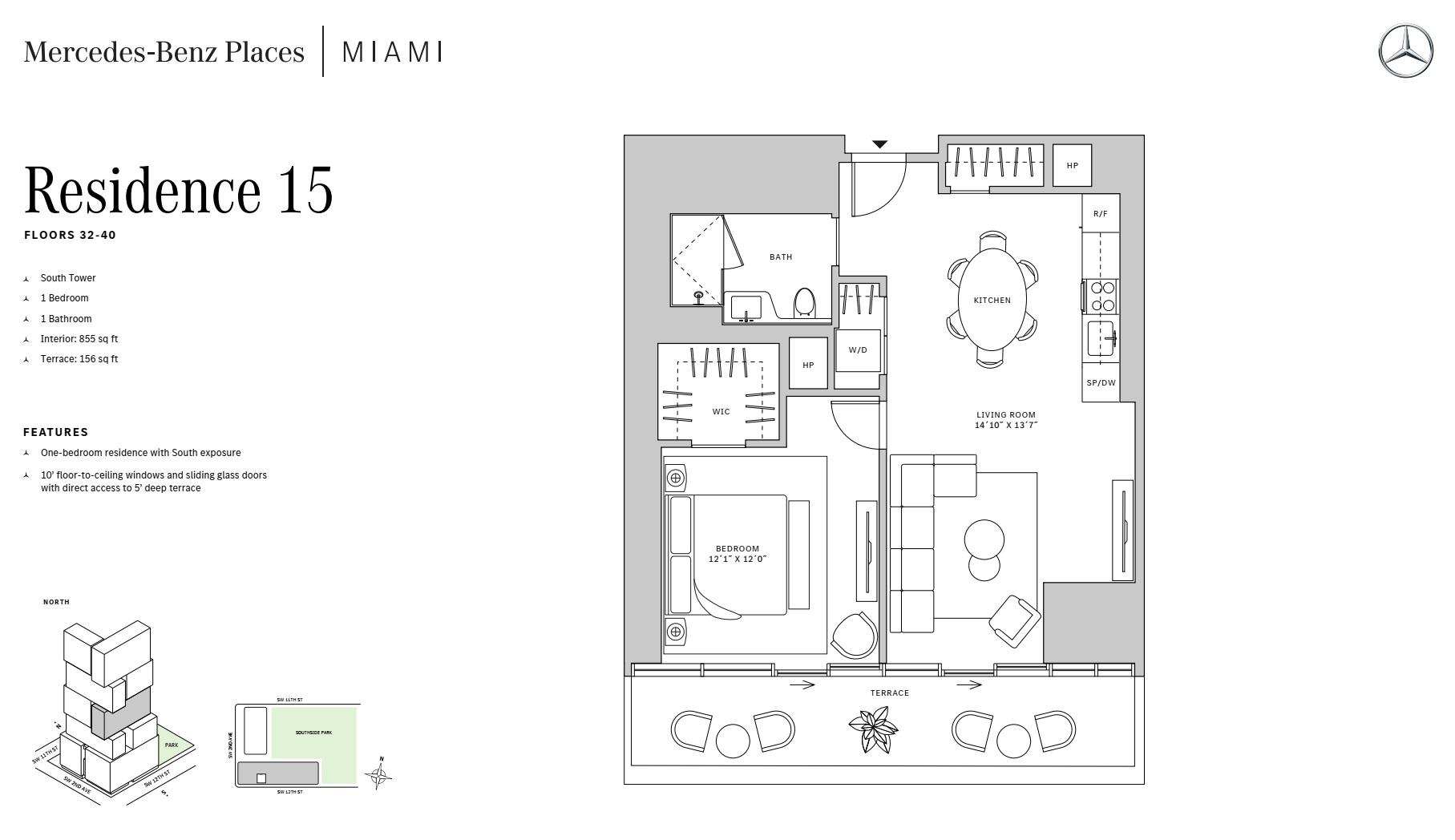 1BD - Residence 15 - Level 32-40 - S-T1