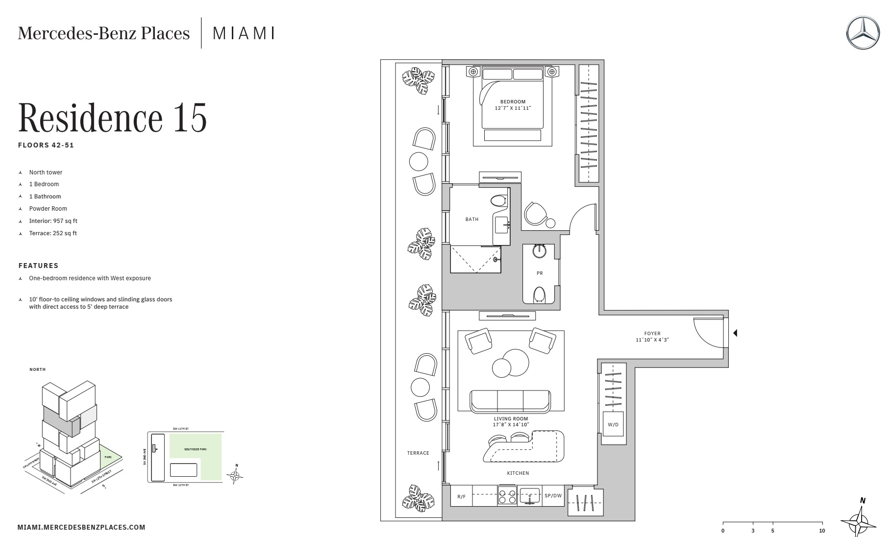 1BD - Residence 15 - Level 42-51 - N-T2
