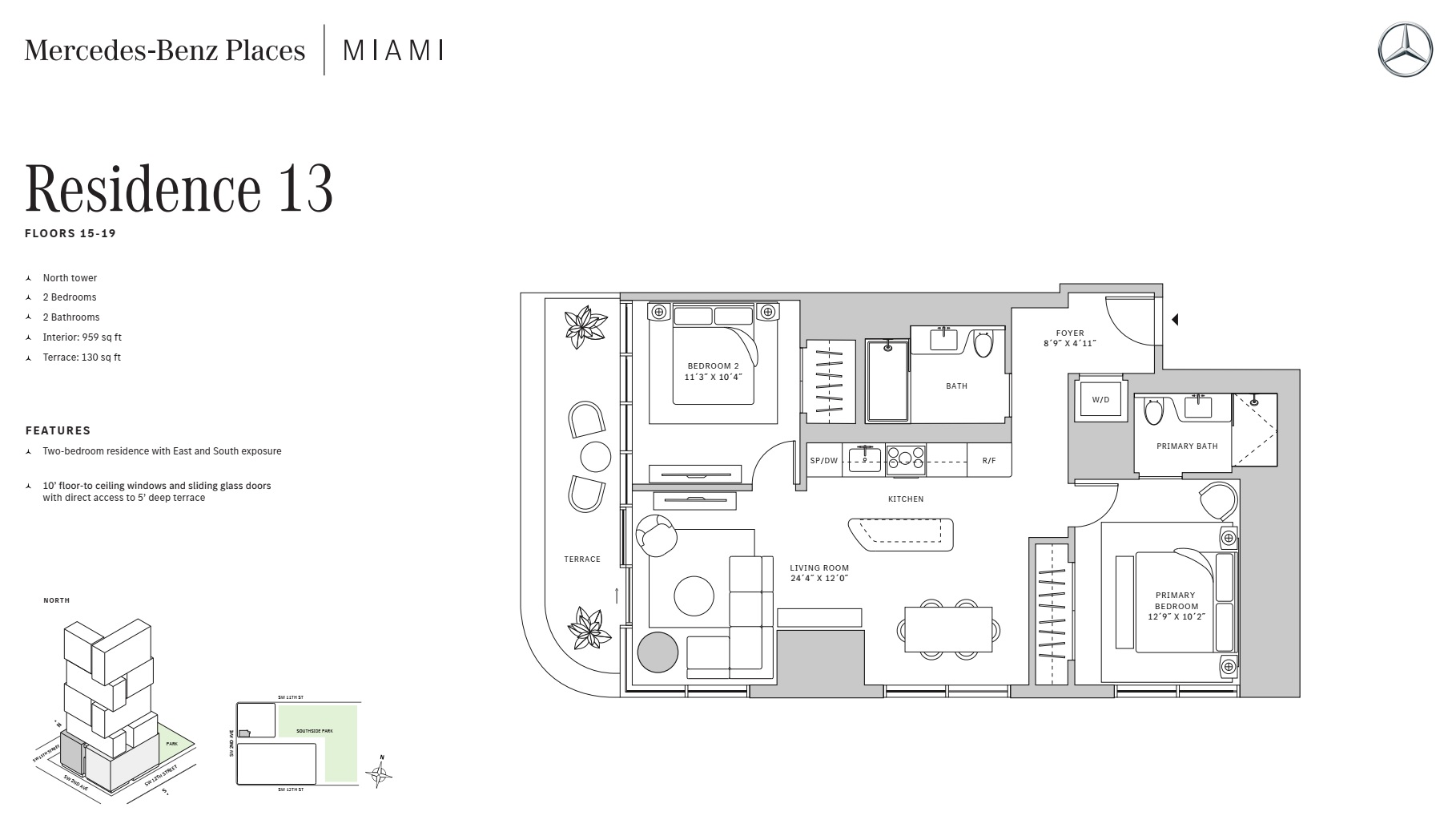 2BD - Residence 13 - Level 15-19 - N-T2
