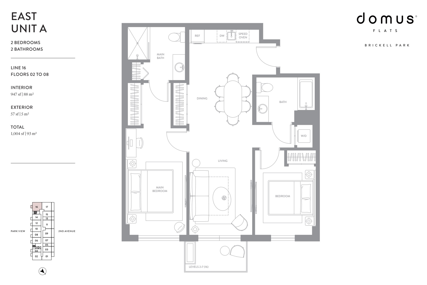 Unit A East Line 16 Floors 2-10 Domus