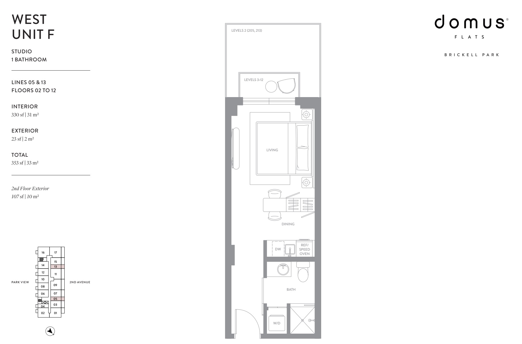 Unit F W Lines 5 & 13 Studio Domus