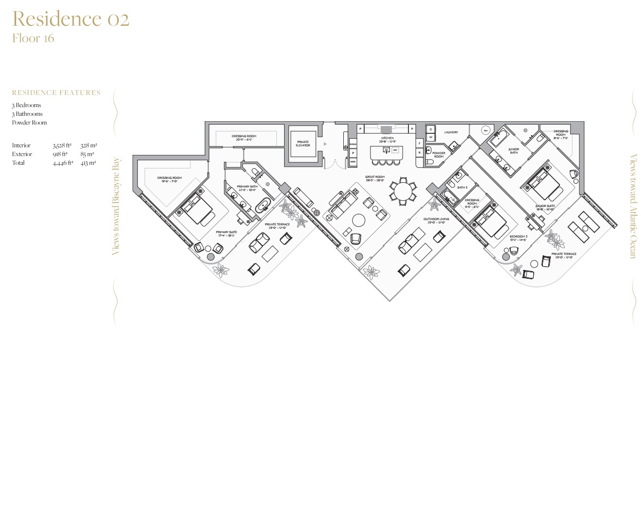 Residence 02_Floor 16_3 bed 3 bath