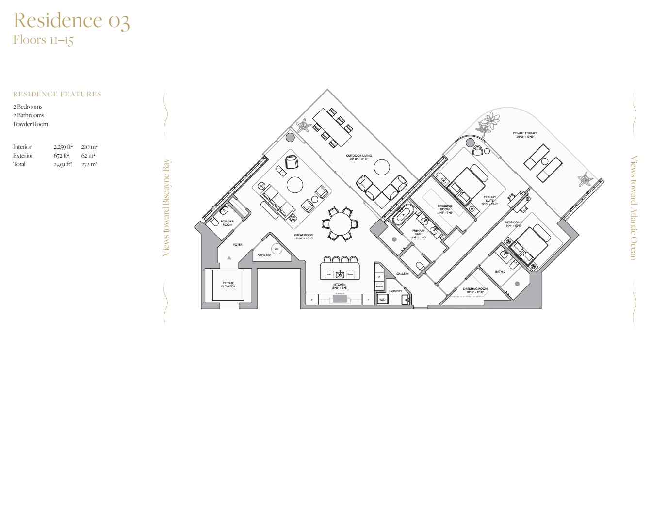 Residence 03_Floors 11-15_2 bed 2 bath