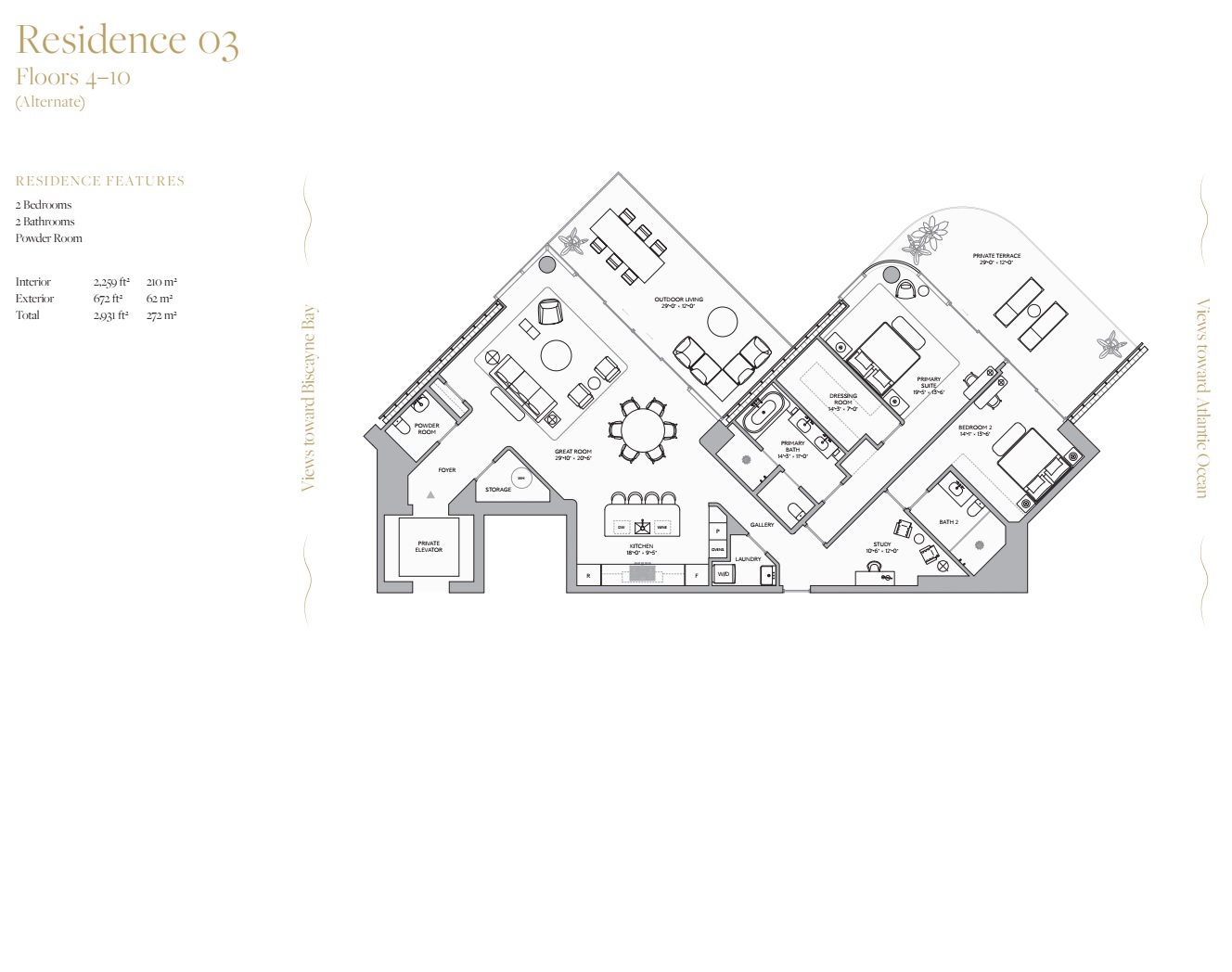 Residence 03_Floors 4-10_2 bed 2 bath_alt