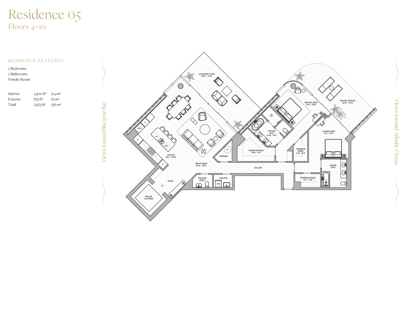 Residence 05_Floors 4-10_2 bed 2 bath