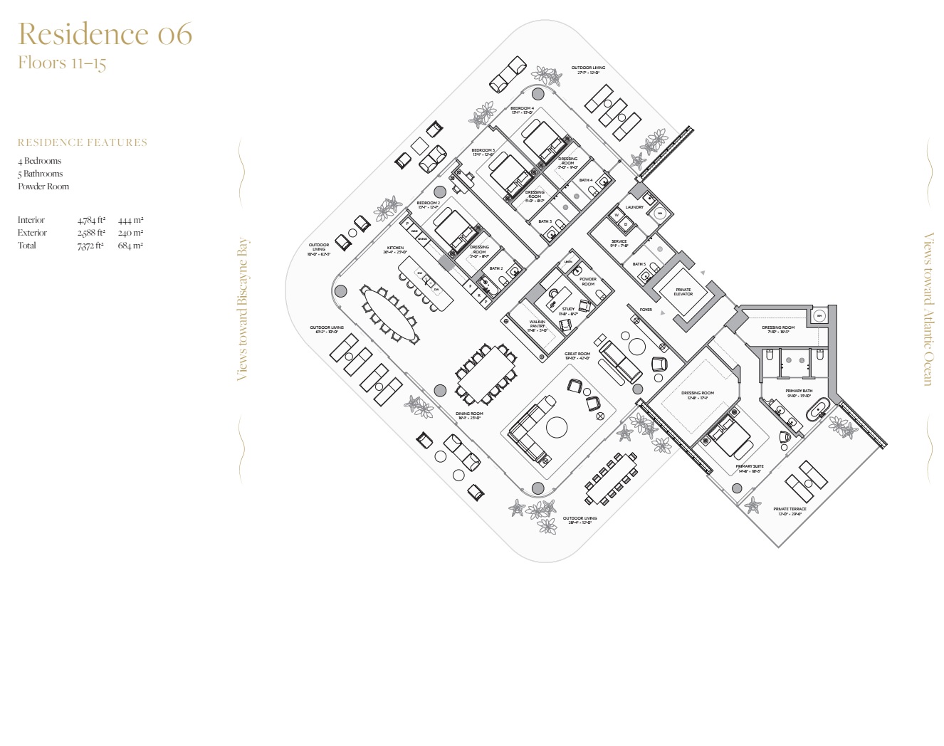 Residence 06_Floors 11-15_4 bed 5 bath