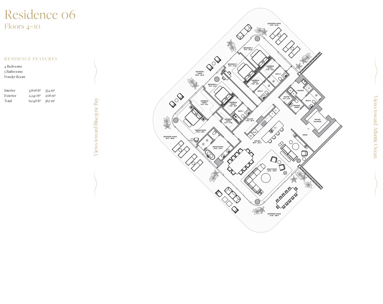 Residence 06_Floors 4-10_4 bed 5 bath