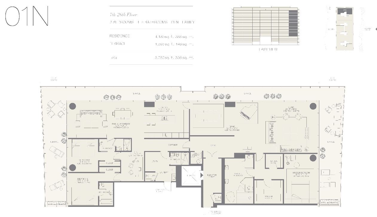 Oceana Bal Harbour -01N 3 BED - 4 1/2 BATH