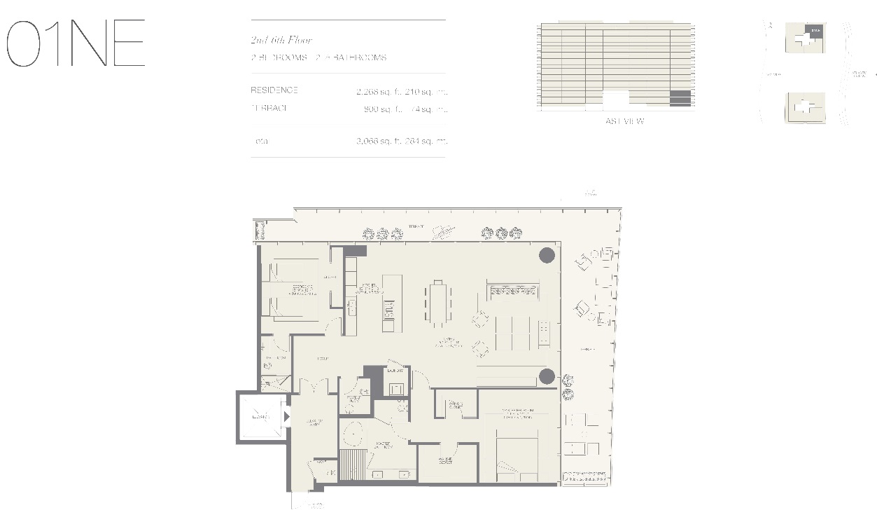 Oceana Bal Harbour -01NE 2 BED - 2 1/2 BATH