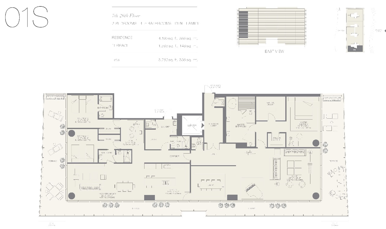 Oceana Bal Harbour -01S 3 BED - 4 1/2 BATH