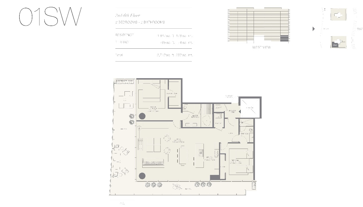 Oceana Bal Harbour -01SW 2 BED - 2 BATH