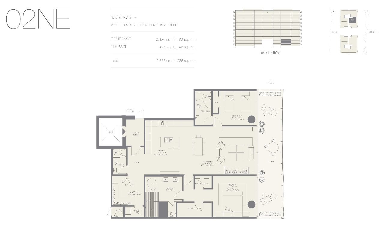 Oceana Bal Harbour -02NE 2 BED - 3 BATH